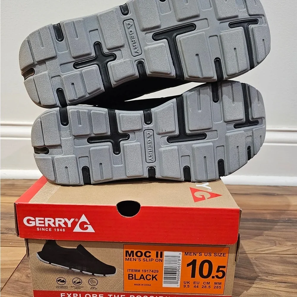 Gerry Weber Men's Black and Gray Slip-On Loafers